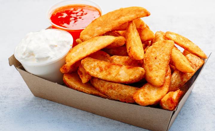 Crispy Wedges served hot and fresh with your meal at Glenny Kebabs